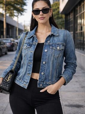 Classic Blue Denim Jacket - Women